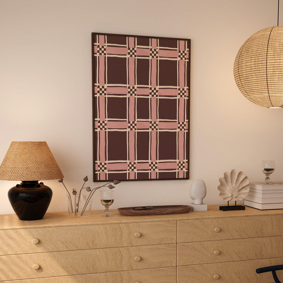 Cocoa Blush Grid