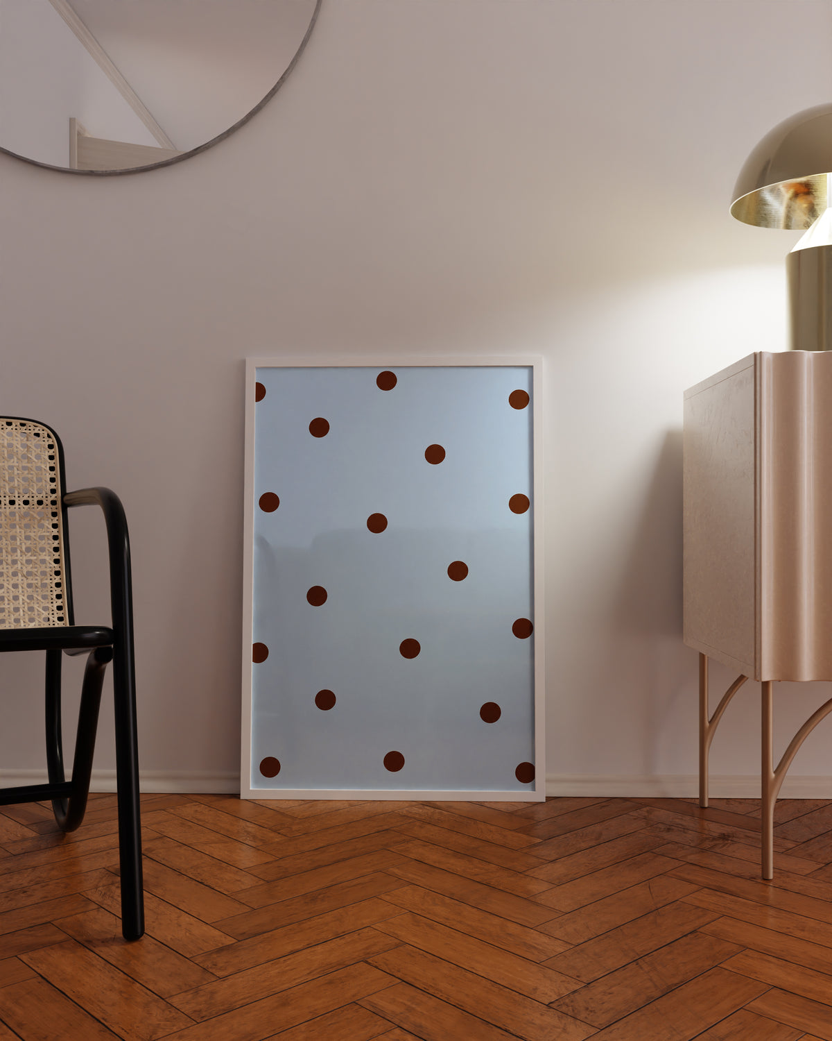Blue Mocha Dots