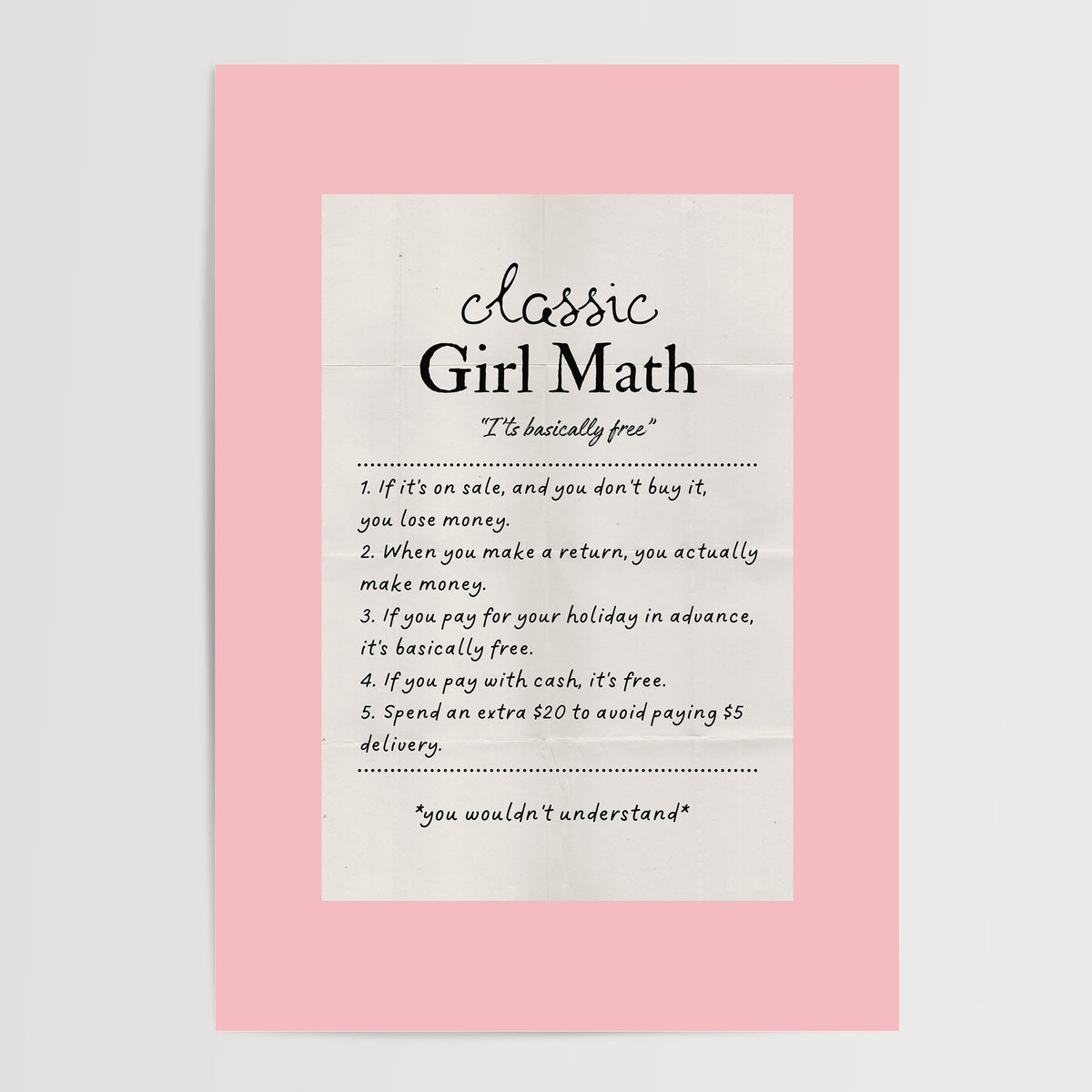 Classic Girl Math