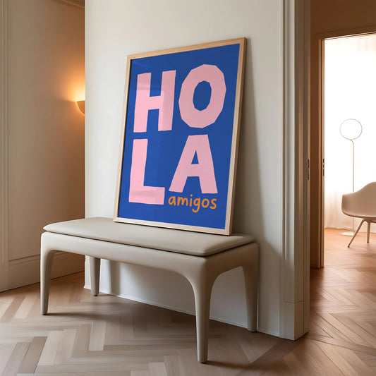 Hola Amigos — Blue & Pink