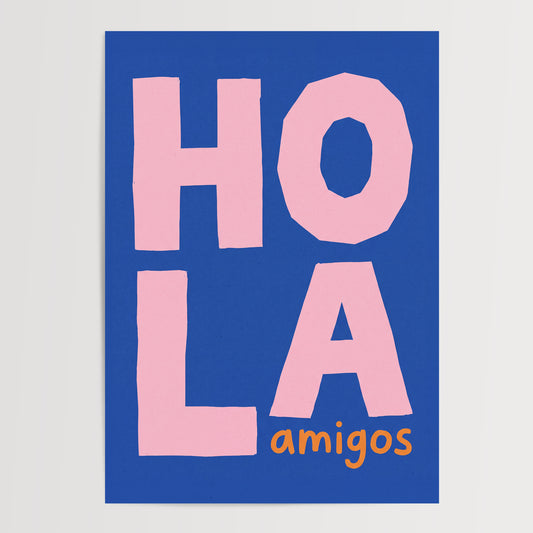 Hola Amigos — Blue & Pink