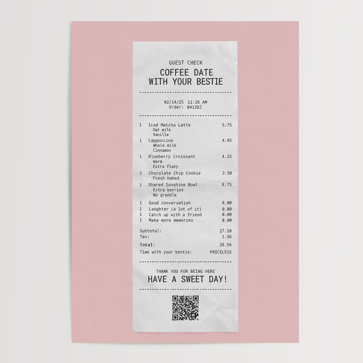 Bestie Receipt